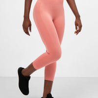 Leggings Fit+ Nahtlose verkürzte Sport-Leggings