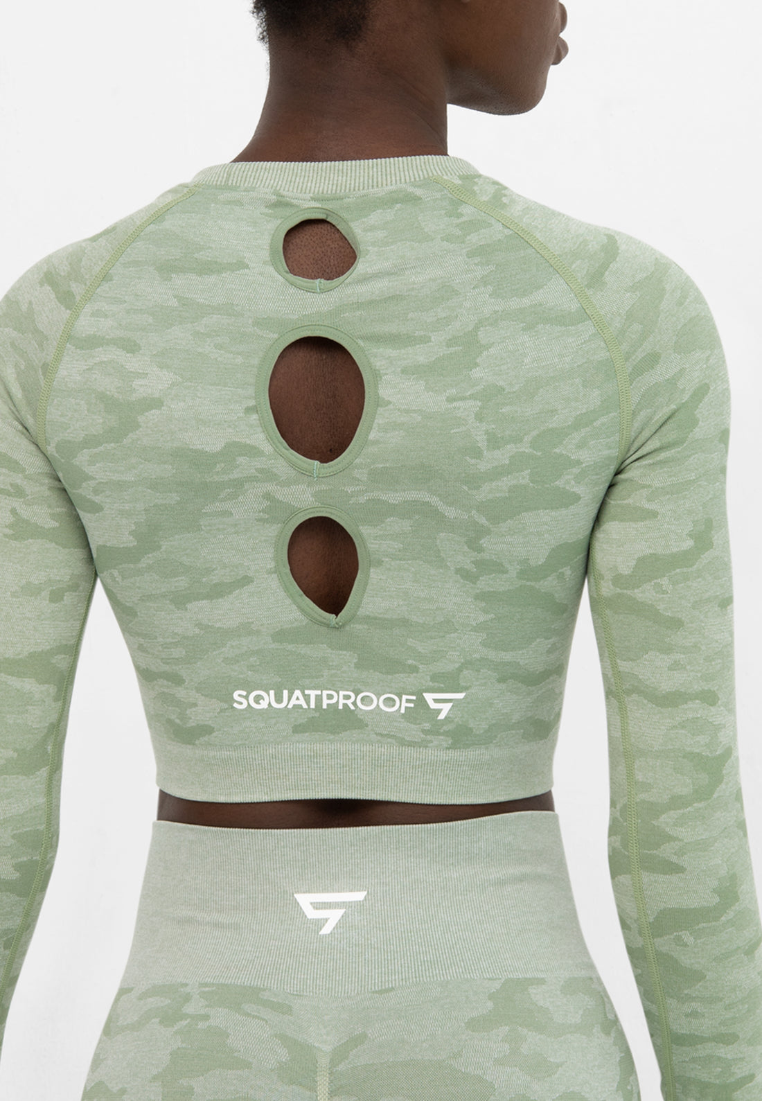 Long Sleeve Camo+ Seamless Cropped Long Sleeve Sport Top