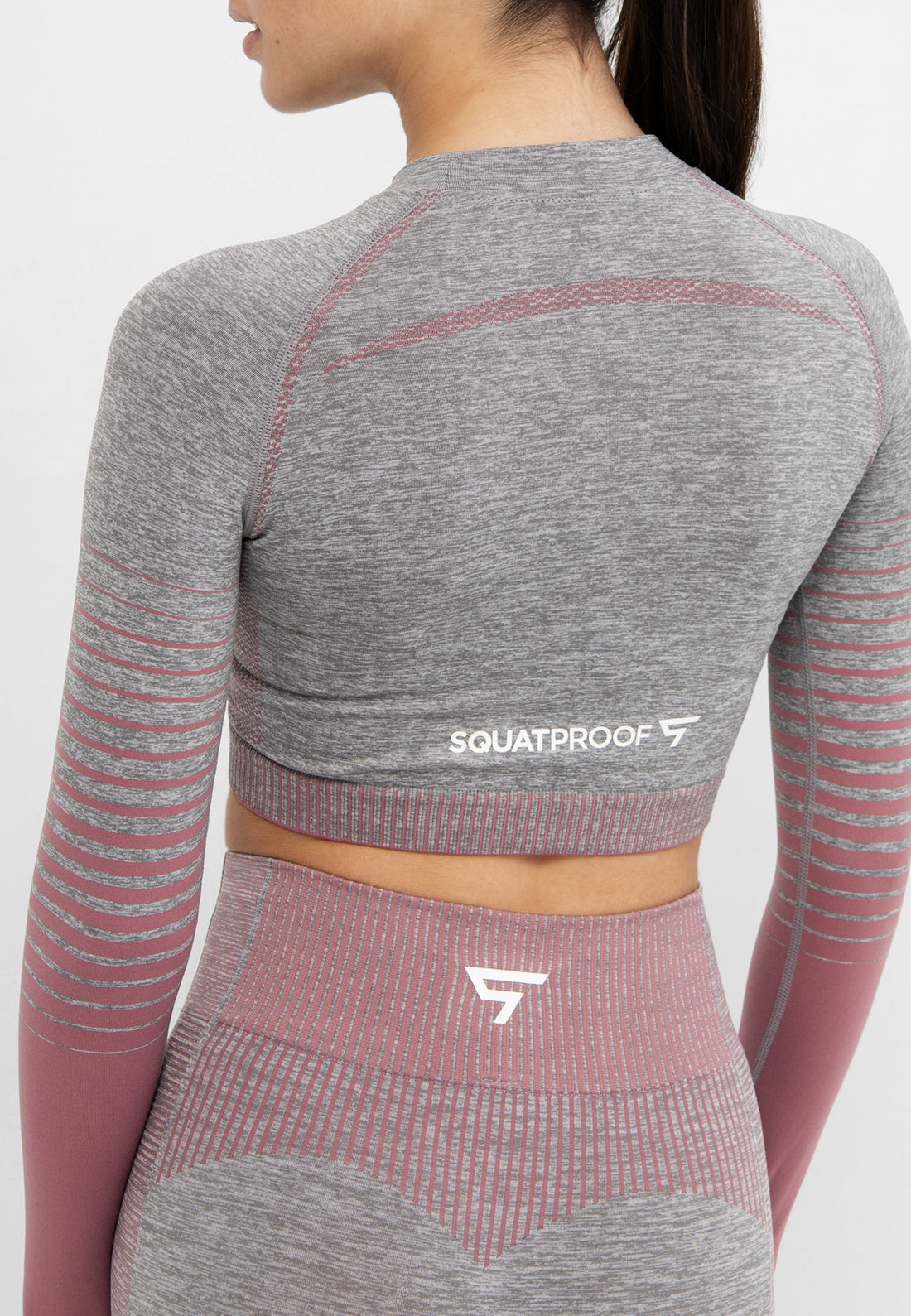 Future+ Naadloze Cropped Sporttop met Lange Mouwen en Lange Mouwen