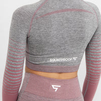 Future+ Naadloze Cropped Sporttop met Lange Mouwen en Lange Mouwen