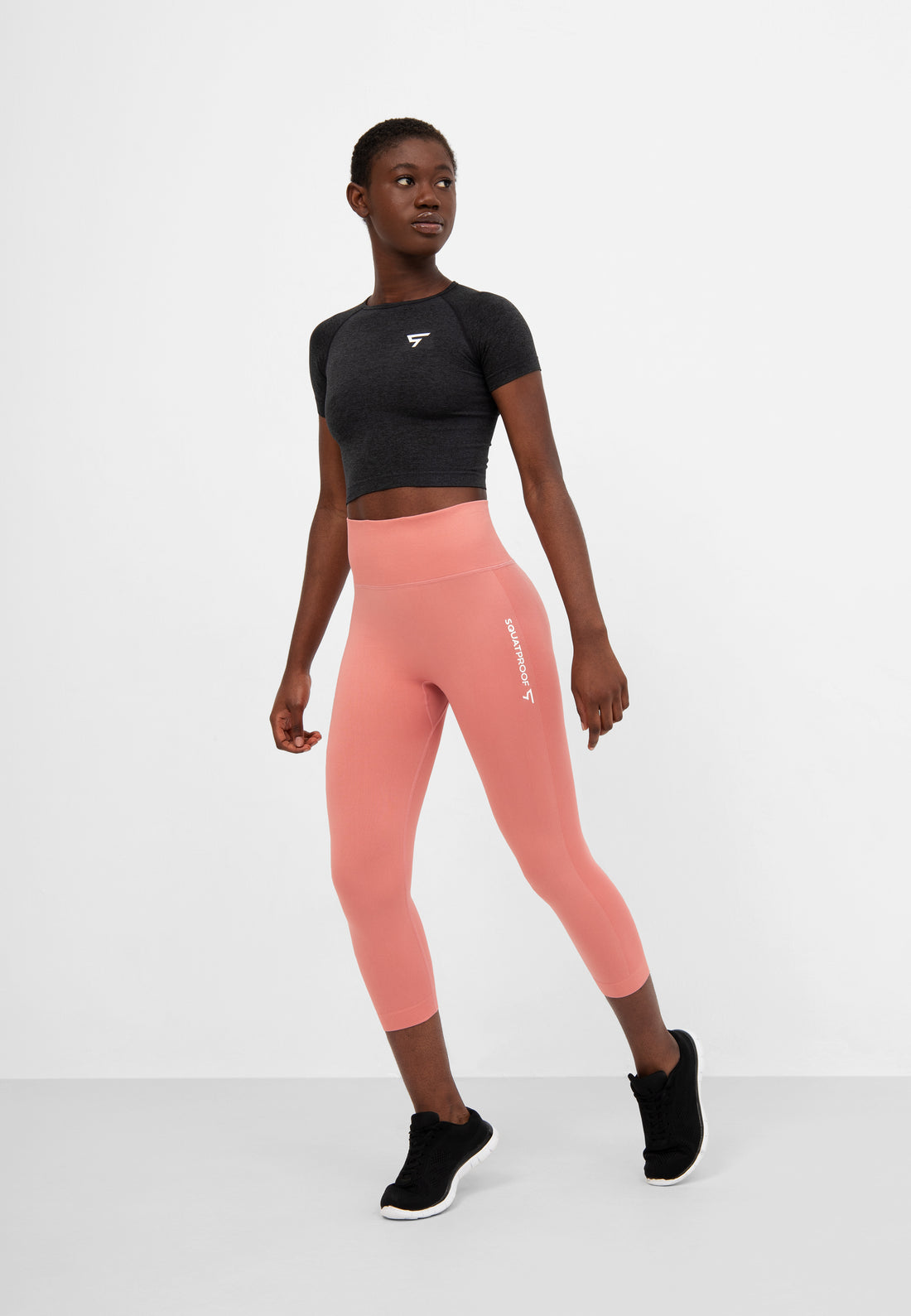Leggings Fit+ Nahtlose verkürzte Sport-Leggings