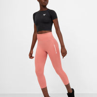 Leggings Fit+ Nahtlose verkürzte Sport-Leggings