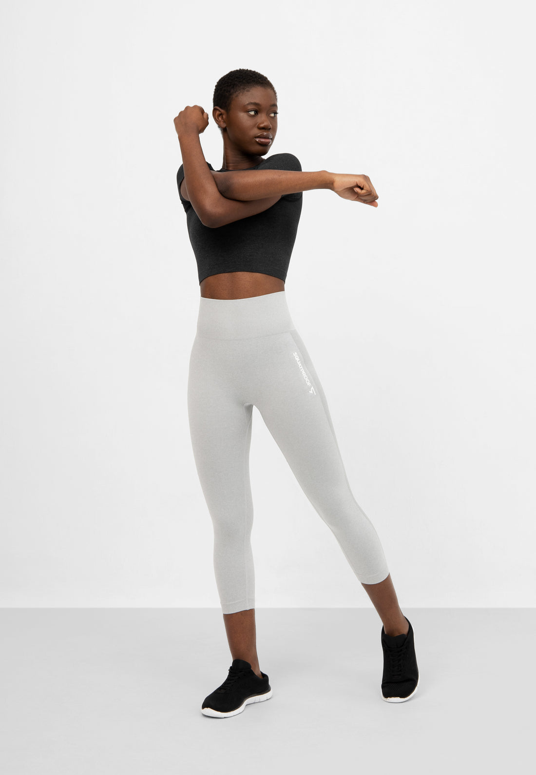 Leggings Fit+ Nahtlose verkürzte Sport-Leggings