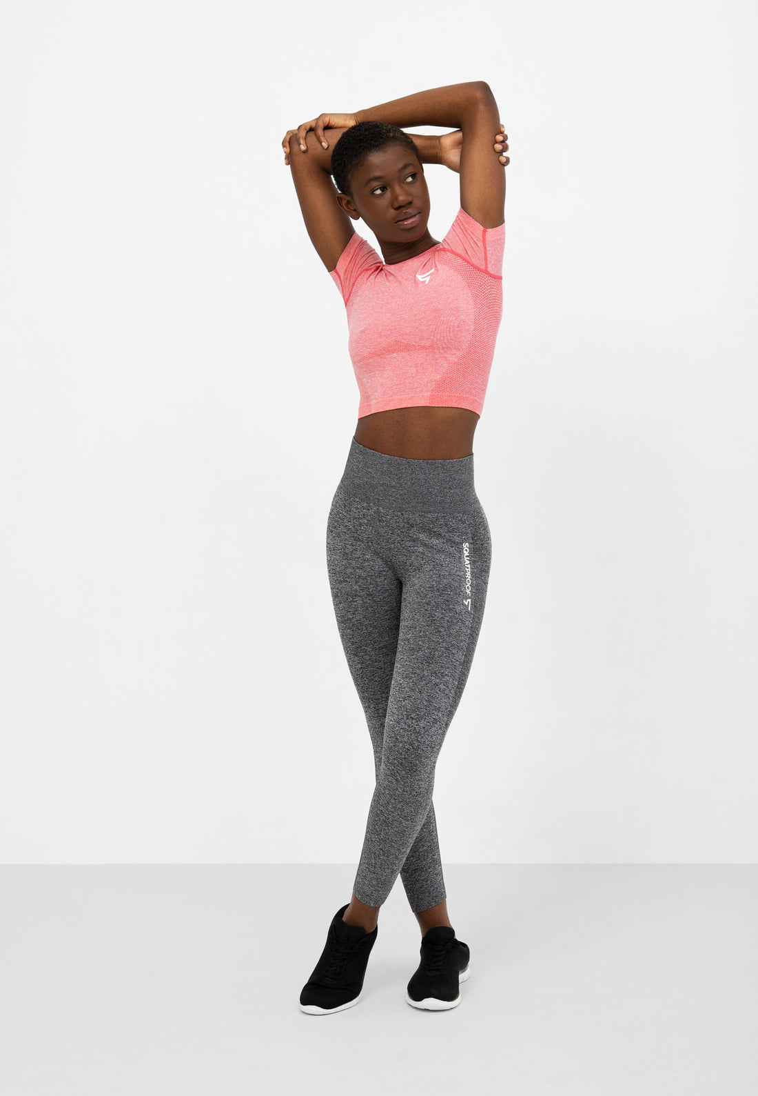 Leggings Fit+ Nahtlose verkürzte Sport-Leggings