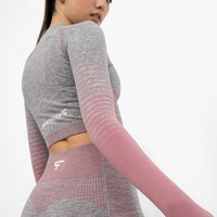 Future+ Naadloze Cropped Sporttop met Lange Mouwen en Lange Mouwen