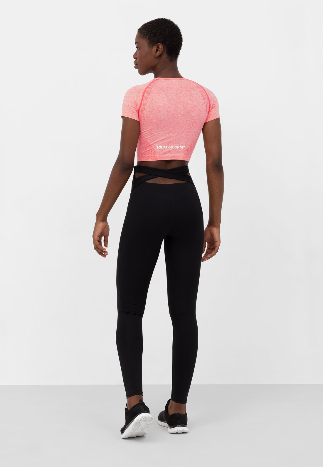 Leggings, atmungsaktive Rückseite, überkreuzte Sport-Leggings