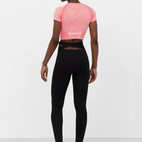 Leggings, atmungsaktive Rückseite, überkreuzte Sport-Leggings