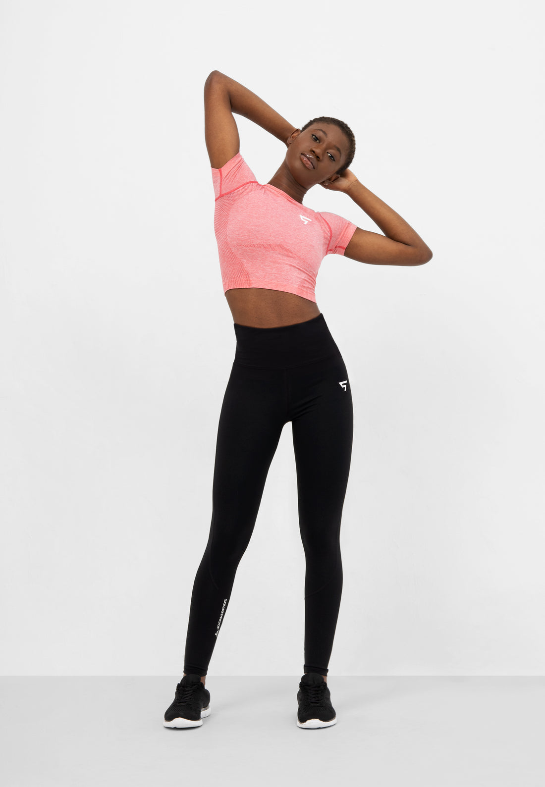 Leggings, atmungsaktive Rückseite, überkreuzte Sport-Leggings