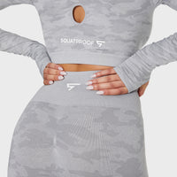 Long Sleeve Camo+ Seamless Cropped Long Sleeve Sport Top