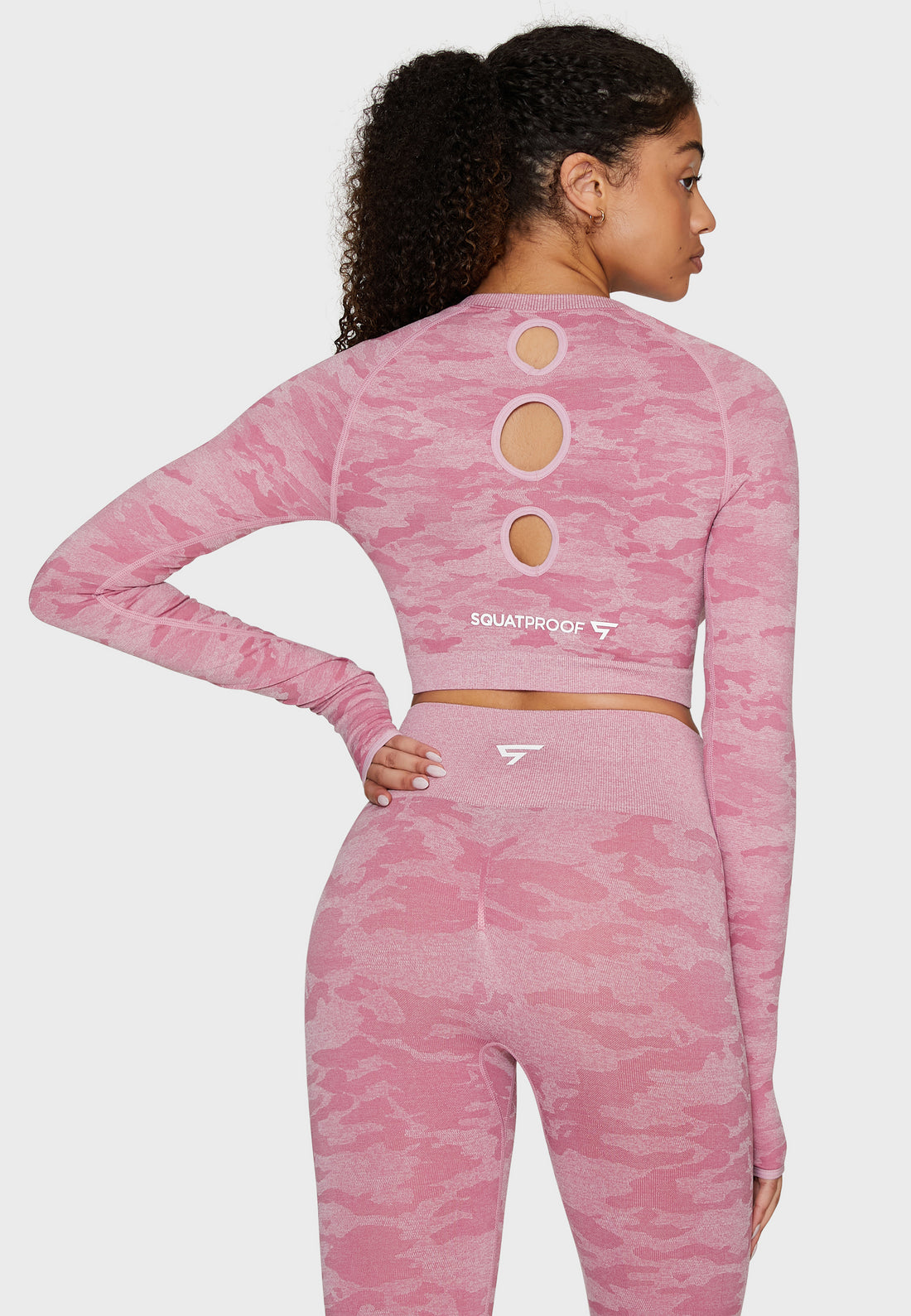 Long Sleeve Camo+ Seamless Cropped Long Sleeve Sport Top