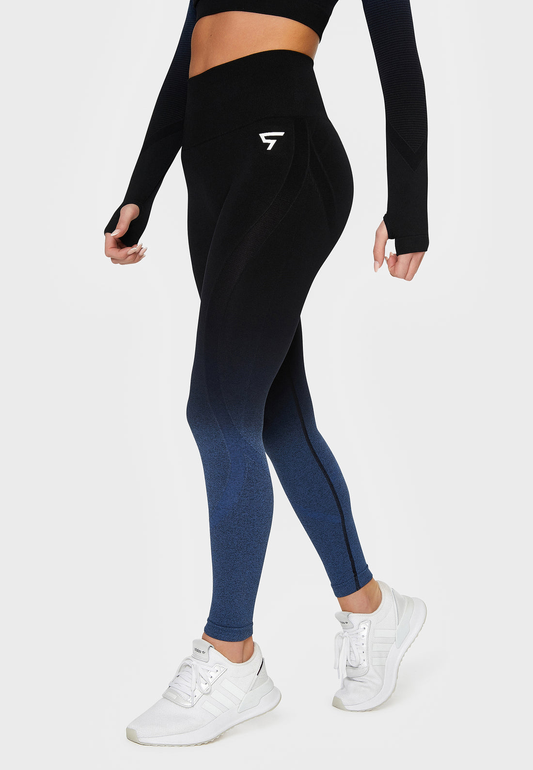 Leggings Dark Ombre+ Nahtlose Sport-Leggings mit hoher Taille