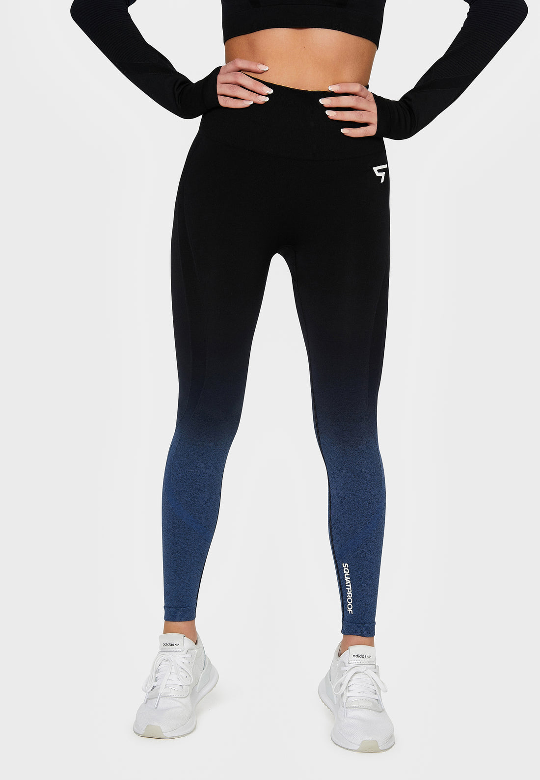 Leggings Dark Ombre+ Nahtlose Sport-Leggings mit hoher Taille