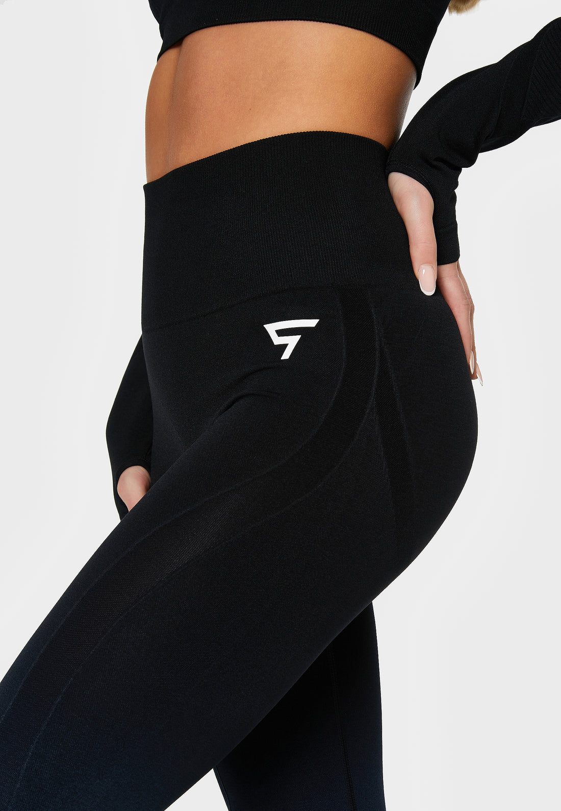 Leggings Dark Ombre+ Nahtlose Sport-Leggings mit hoher Taille