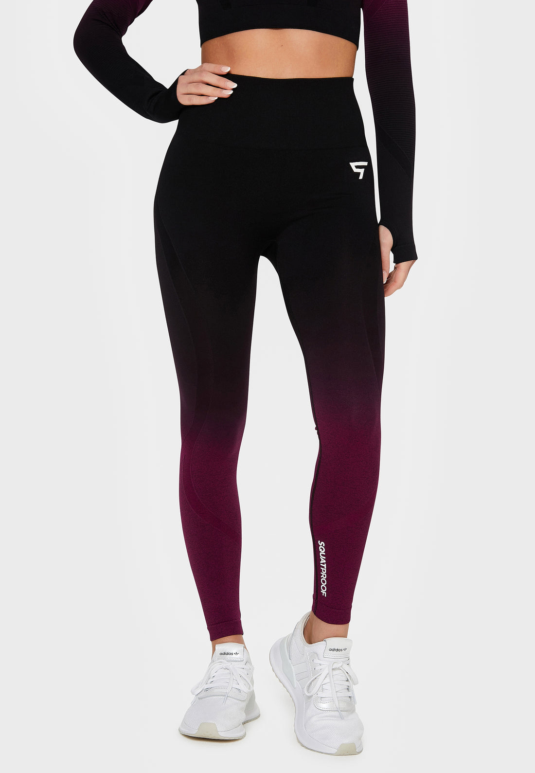 Leggings Dark Ombre+ Nahtlose Sport-Leggings mit hoher Taille