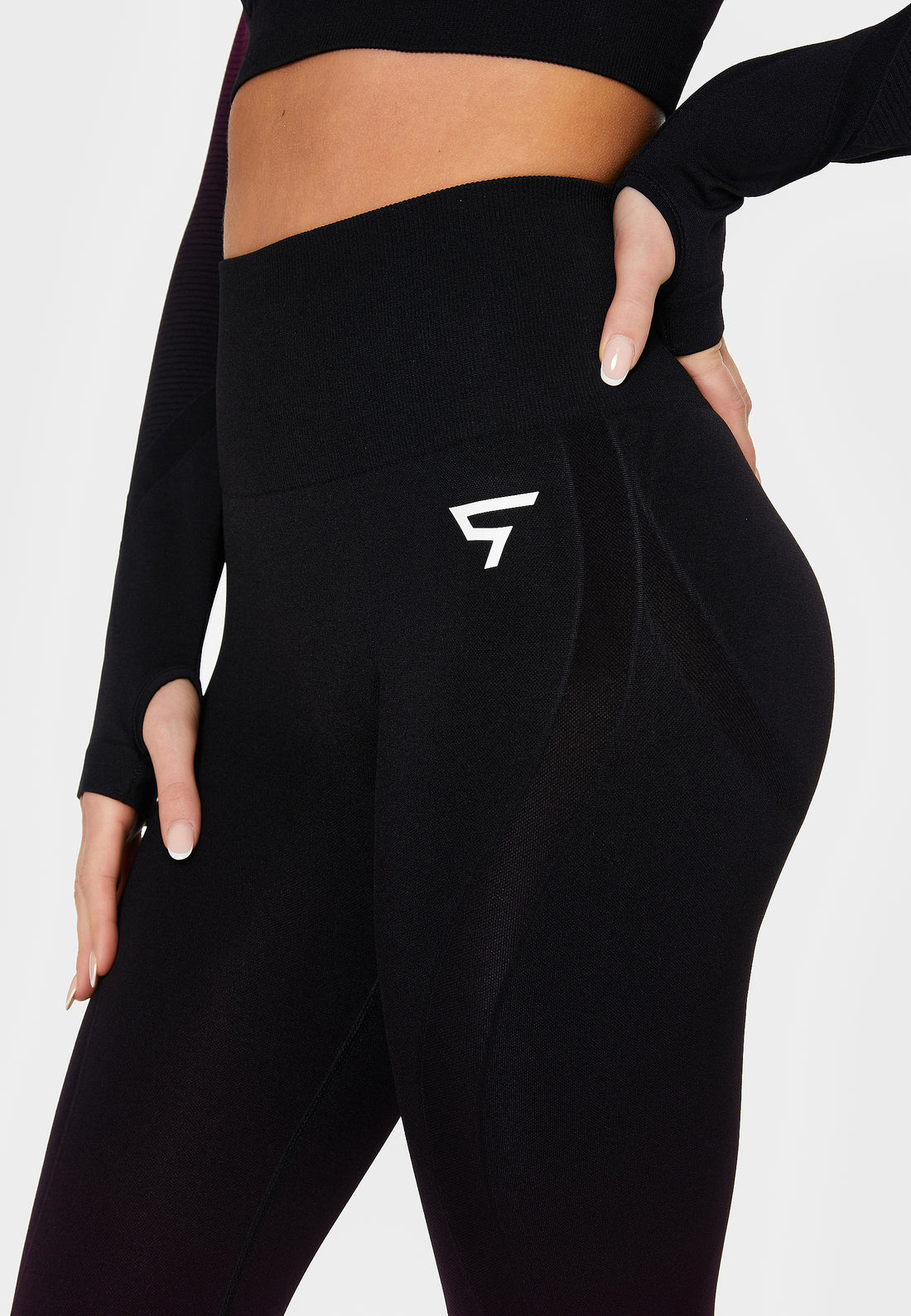 Leggings Dark Ombre+ Nahtlose Sport-Leggings mit hoher Taille