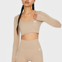 Long Sleeve Relax+ Seamless Cropped Long Sleeve Sport Top