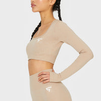 Long Sleeve Relax+ Seamless Cropped Long Sleeve Sport Top
