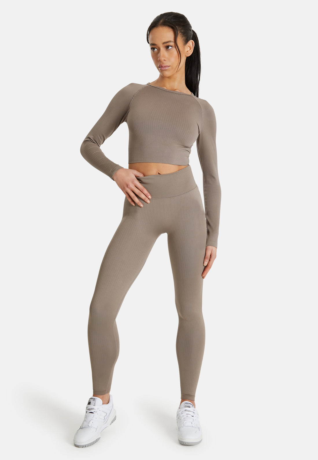 Leggings Joy+ Gerippte nahtlose Sportleggings