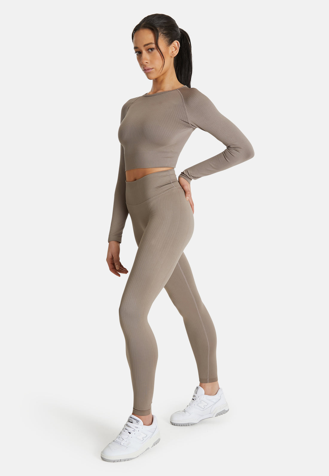 Leggings Joy+ Gerippte nahtlose Sportleggings