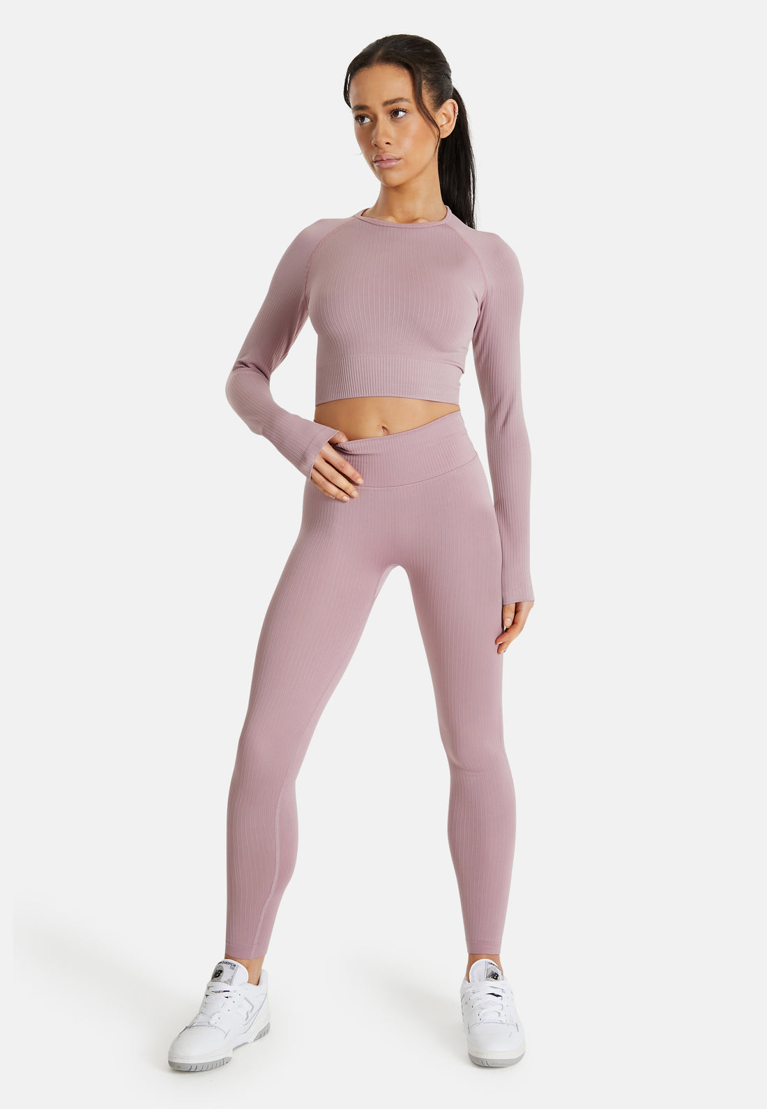Leggings Joy+ Gerippte nahtlose Sportleggings