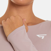 Langärmliges, ausgehöhltes, kurzes, langärmliges Sporttop
