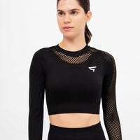 Long Sleeve Agility+ Seamless Cropped Long Sleeve Sport Top - Squatproof