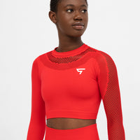 Long Sleeve Agility+ Seamless Cropped Long Sleeve Sport Top - Squatproof