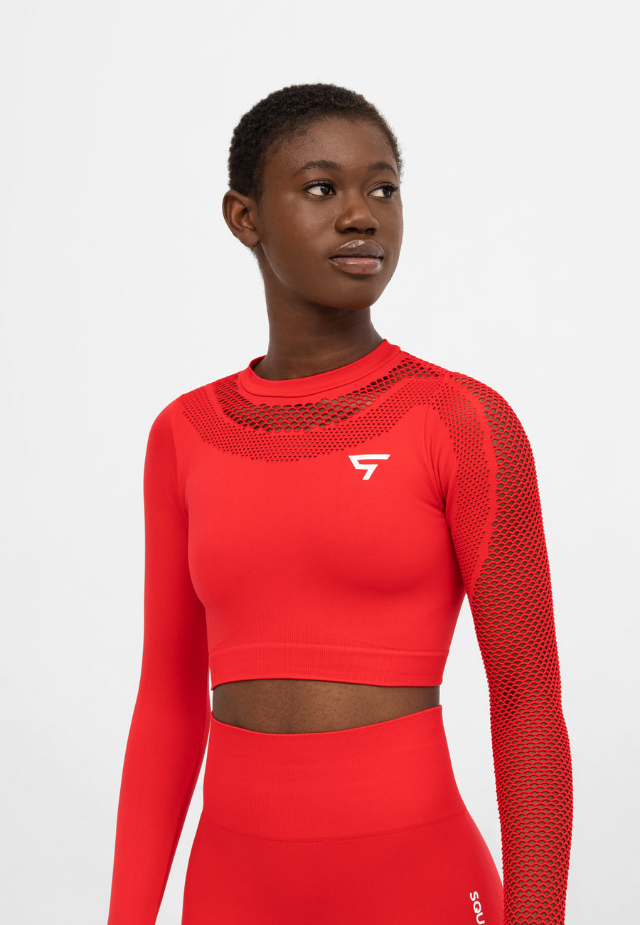 Long Sleeve Agility+ Seamless Cropped Long Sleeve Sport Top