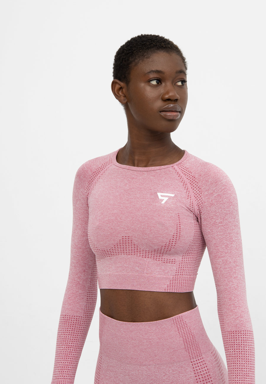 Long Sleeve Embody+ Seamless Cropped Long Sleeve Sport Top - Squatproof