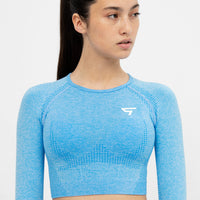 Embody+ Naadloze Cropped Sporttop met Lange Mouwen en Lange Mouwen