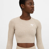 Long Sleeve Joy+ Ribbed Seamless Long Sleeve Sport Top - Squatproof