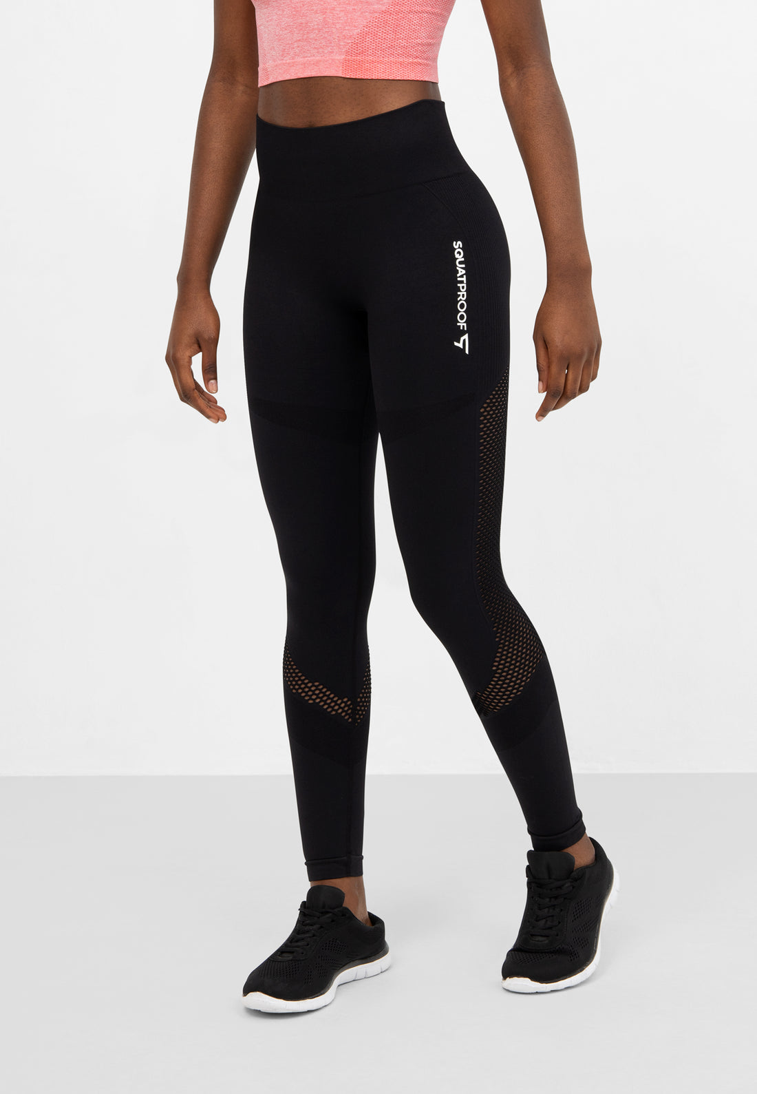 Leggings Mesh+ Seamless High Waisted Sport Leggings - Squatproof