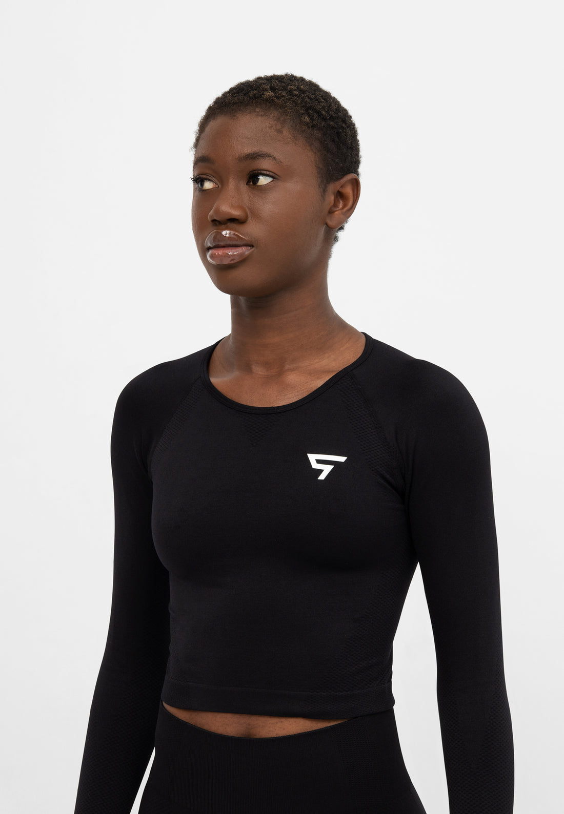 Long Sleeve Rush+ Seamless Cropped Long Sleeve Sport Top - Squatproof