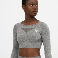 Long Sleeve Effort+ Seamless Cropped Long Sleeve Sport Top