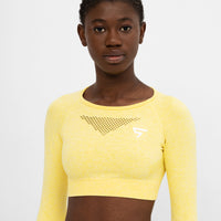 Long Sleeve Effort+ Seamless Cropped Long Sleeve Sport Top