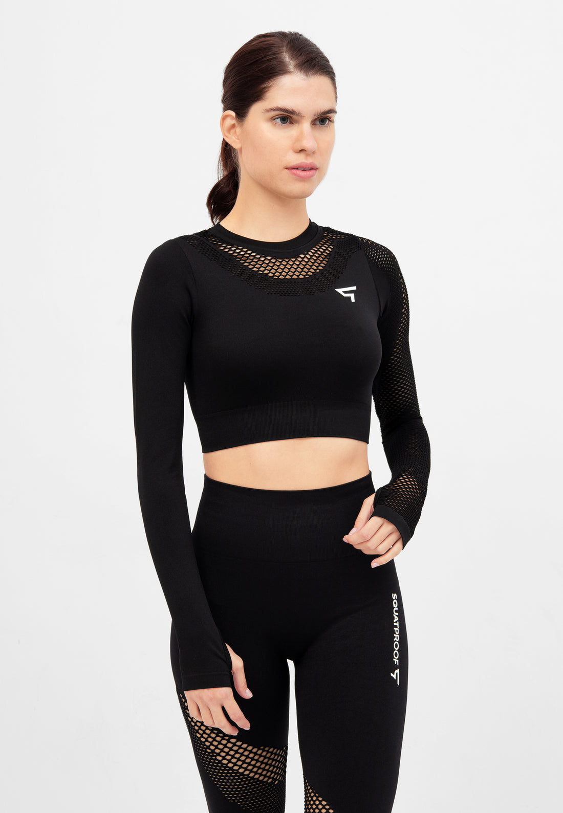 Long Sleeve Agility+ Seamless Cropped Long Sleeve Sport Top - Squatproof