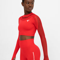 Long Sleeve Agility+ Seamless Cropped Long Sleeve Sport Top - Squatproof