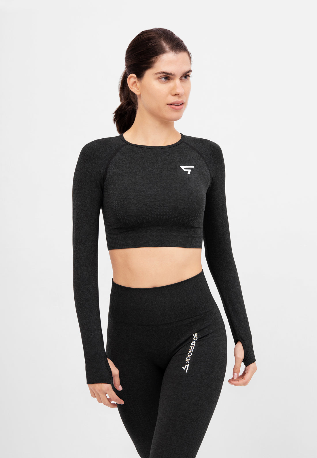 Long Sleeve Embody+ Seamless Cropped Long Sleeve Sport Top - Squatproof