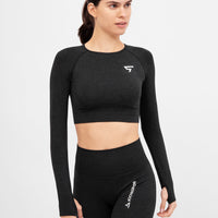 Long Sleeve Embody+ Seamless Cropped Long Sleeve Sport Top - Squatproof