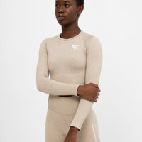 Long Sleeve Joy+ Ribbed Seamless Long Sleeve Sport Top - Squatproof