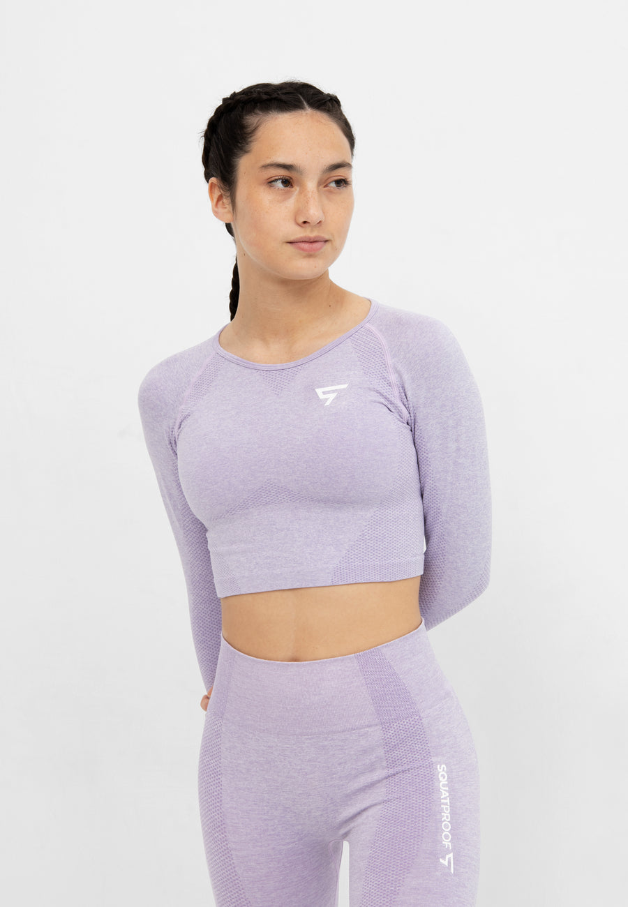 Lange mouwen Rush+ naadloze cropped lange mouwen sporttop