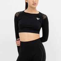 Vitality+ Cropped Sporttop met Lange Mouwen en Lange Mouwen