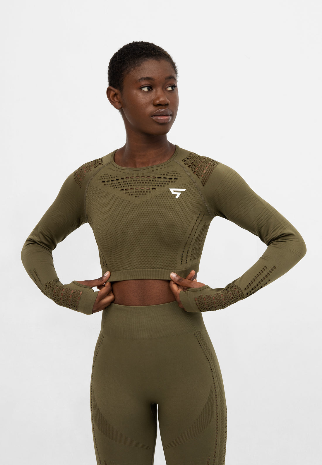 Vitality+ Cropped Sporttop met Lange Mouwen en Lange Mouwen