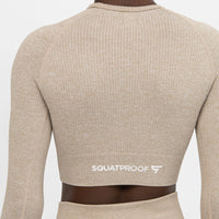 Long Sleeve Joy+ Ribbed Seamless Long Sleeve Sport Top - Squatproof