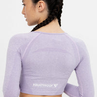 Long Sleeve Rush+ Seamless Cropped Long Sleeve Sport Top - Squatproof