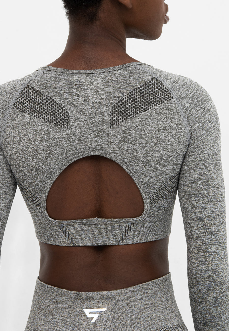 Long Sleeve Effort+ Seamless Cropped Long Sleeve Sport Top