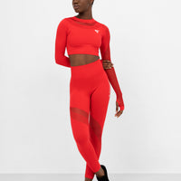 Long Sleeve Agility+ Seamless Cropped Long Sleeve Sport Top - Squatproof