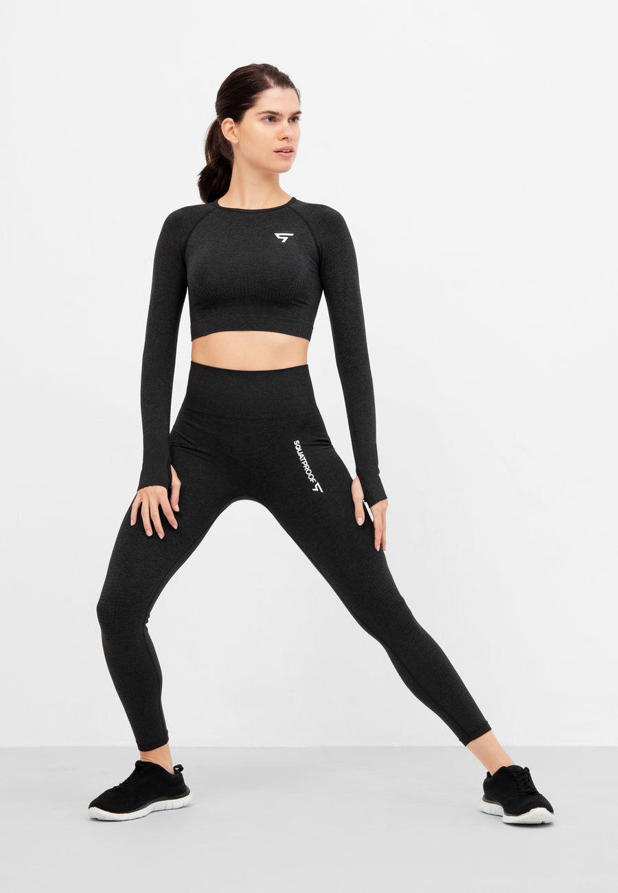 Long Sleeve Embody+ Seamless Cropped Long Sleeve Sport Top - Squatproof