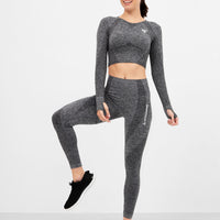 Long Sleeve Rush+ Seamless Cropped Long Sleeve Sport Top - Squatproof