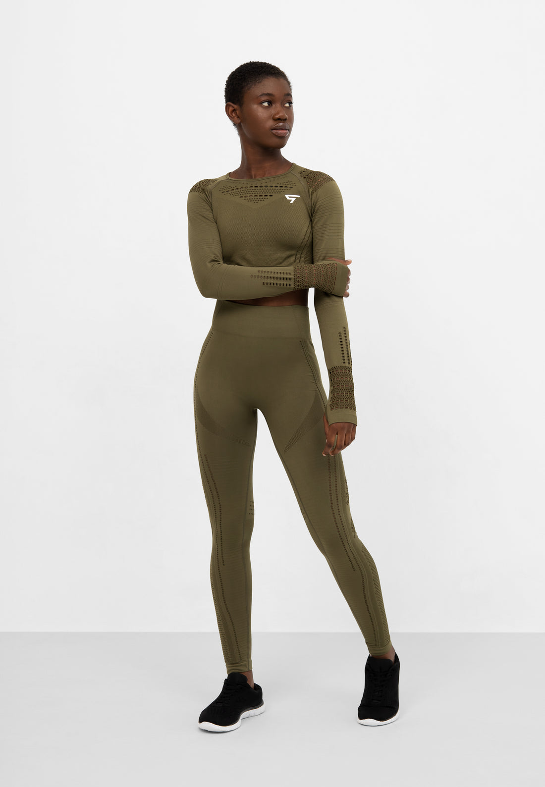 Vitality+ Cropped Sporttop met Lange Mouwen en Lange Mouwen